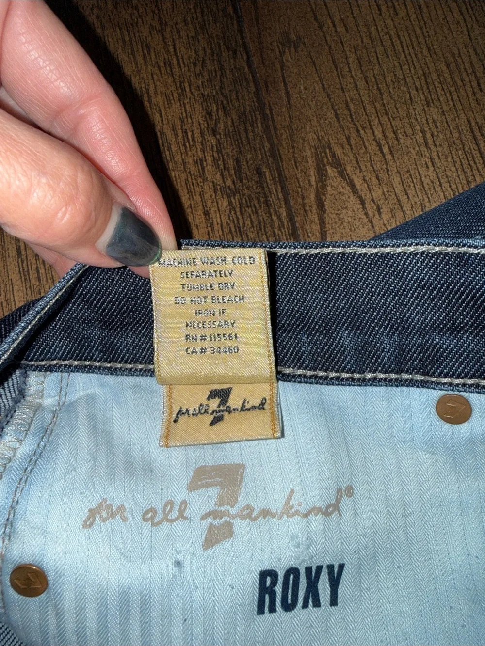 7 For All Mankind Roxy Dark Blue Denim Mini Skirt 2004